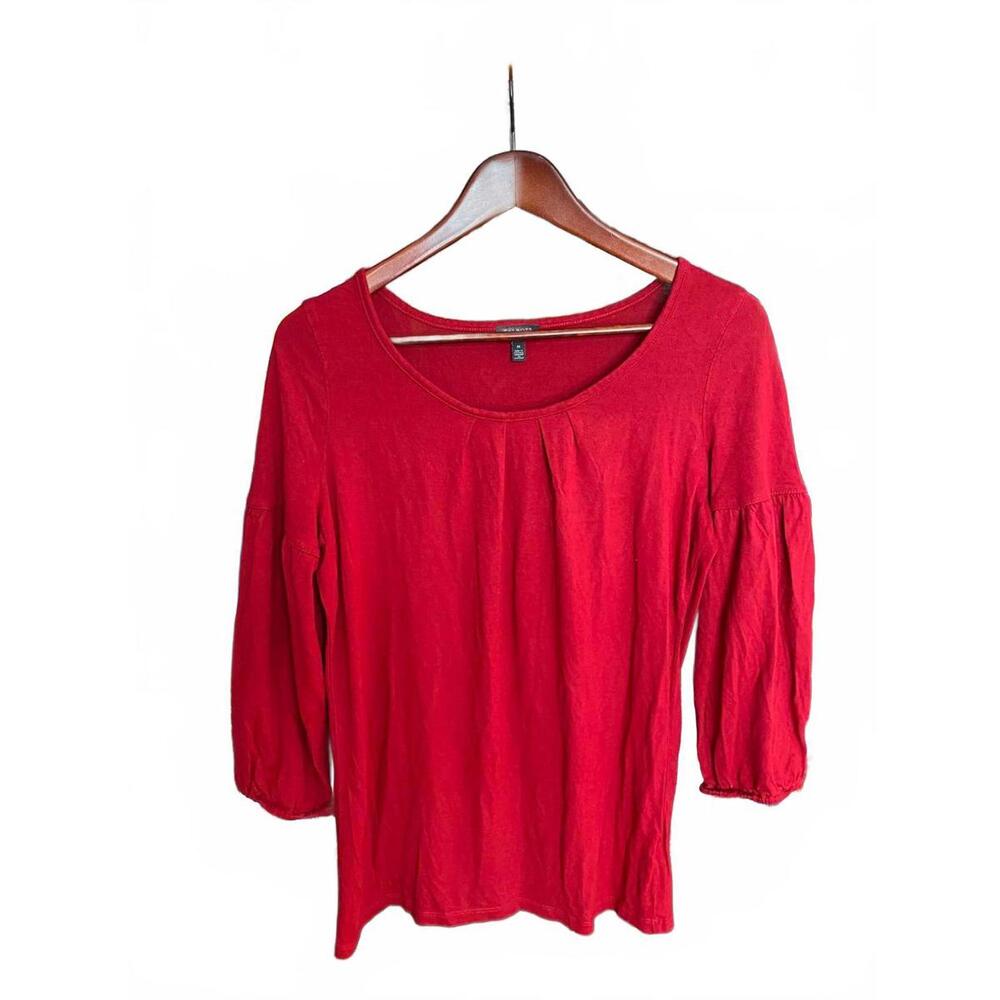 Talbots Red Knit Top Size M